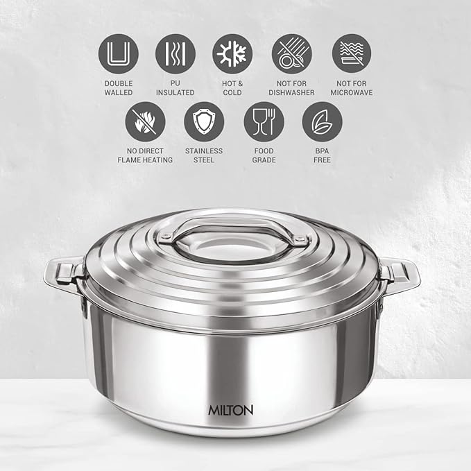 Milton Galaxia Stainless Steel Casserole 1000/1500/2500 ML 3pcs set