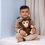 Mirada Glitter Eye Monkey Toy - Brown – 25cm