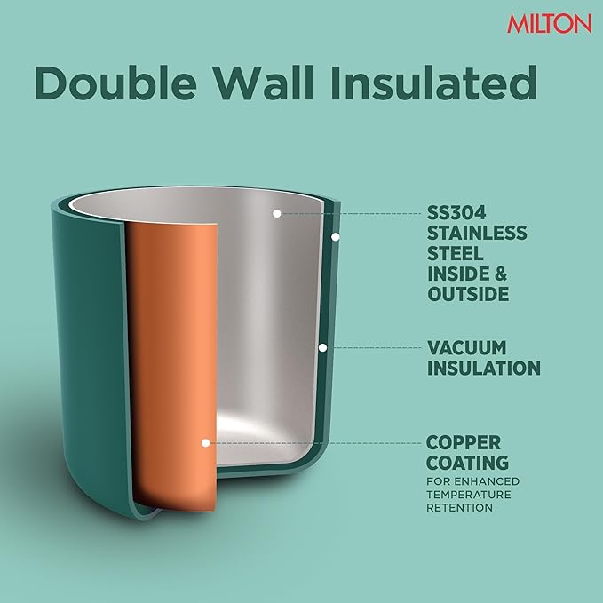 Milton Duo Dlx Water Bottle Green 350ML