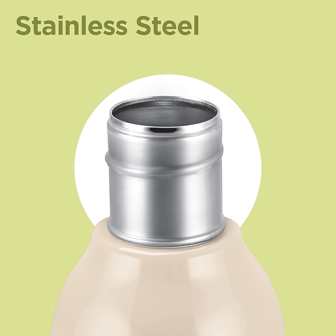 Milton Steel Linear Insulated Water Bottle  Beige 580ML