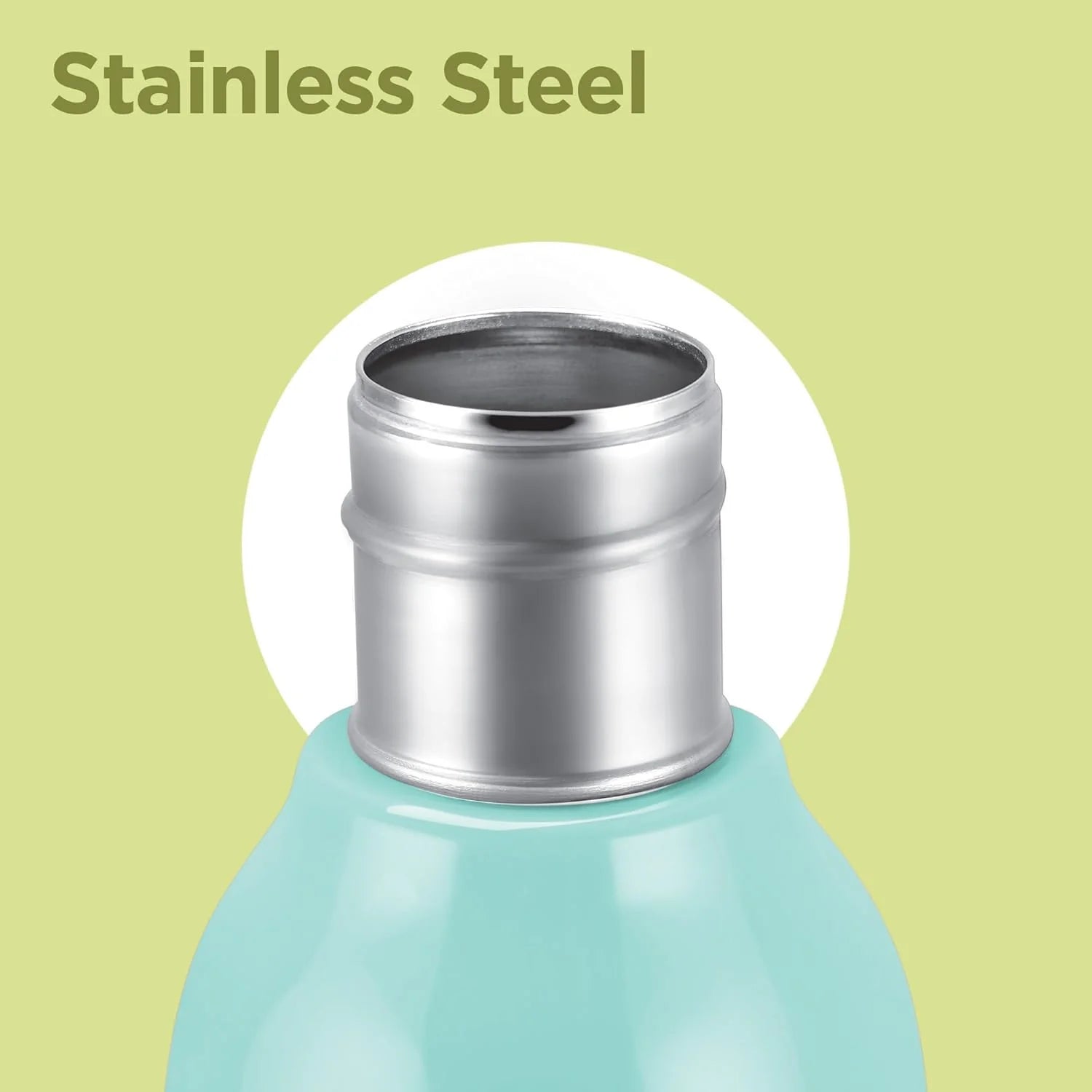 Milton Steel Linear Insulated Water Bottle Aqua Green 580ML