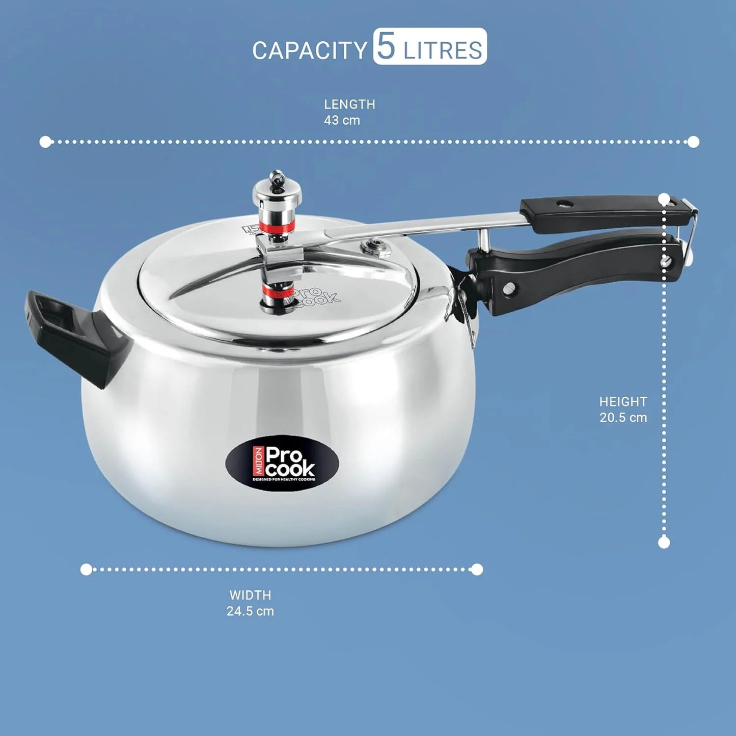 Milton Curve Aluminium Pressure Cooker Inner Lid