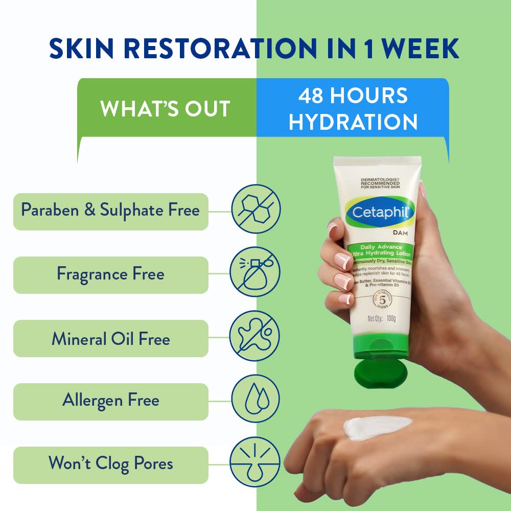 Cetaphil Dam Advance Ultra Hydrating Lotion For All Skin 100gm