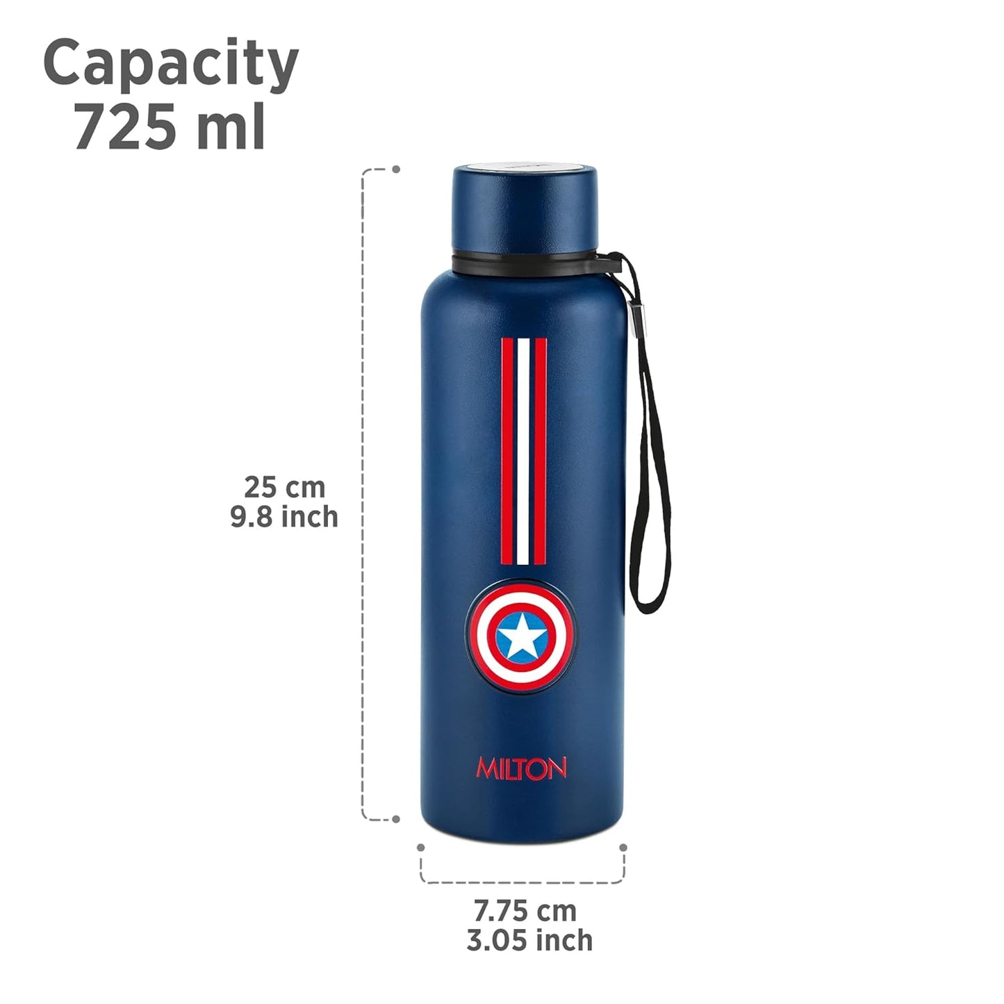 Milton Marvel Captain America Artedge Water Bottle Blue