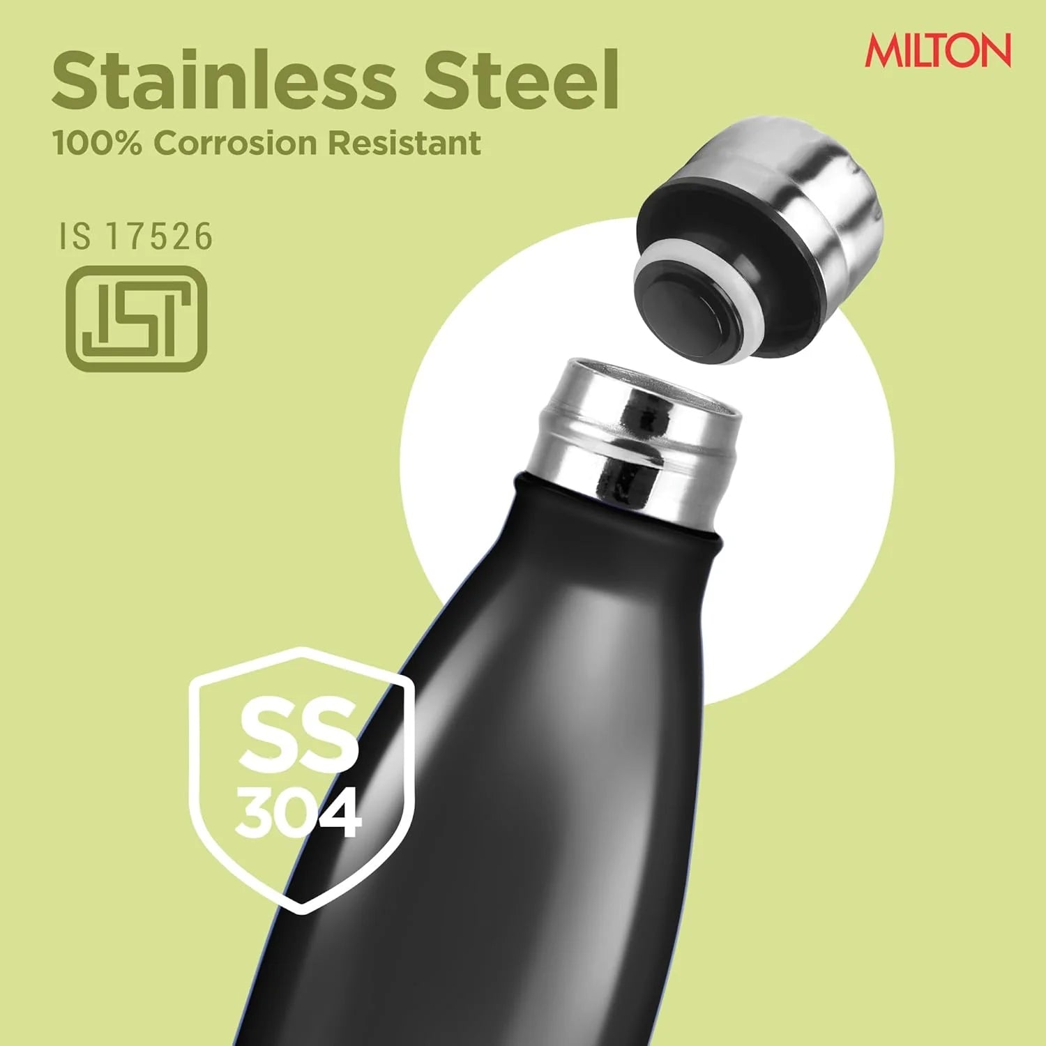 Milton Duo Dlx Water Bottle Black 350ML