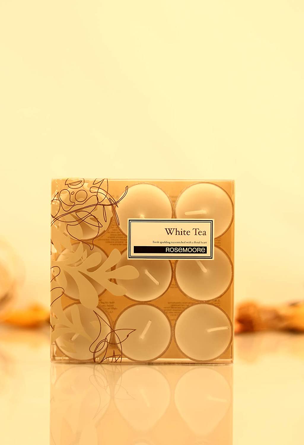Rosemoore White Tea Scented Tea Light (Pack of 9)