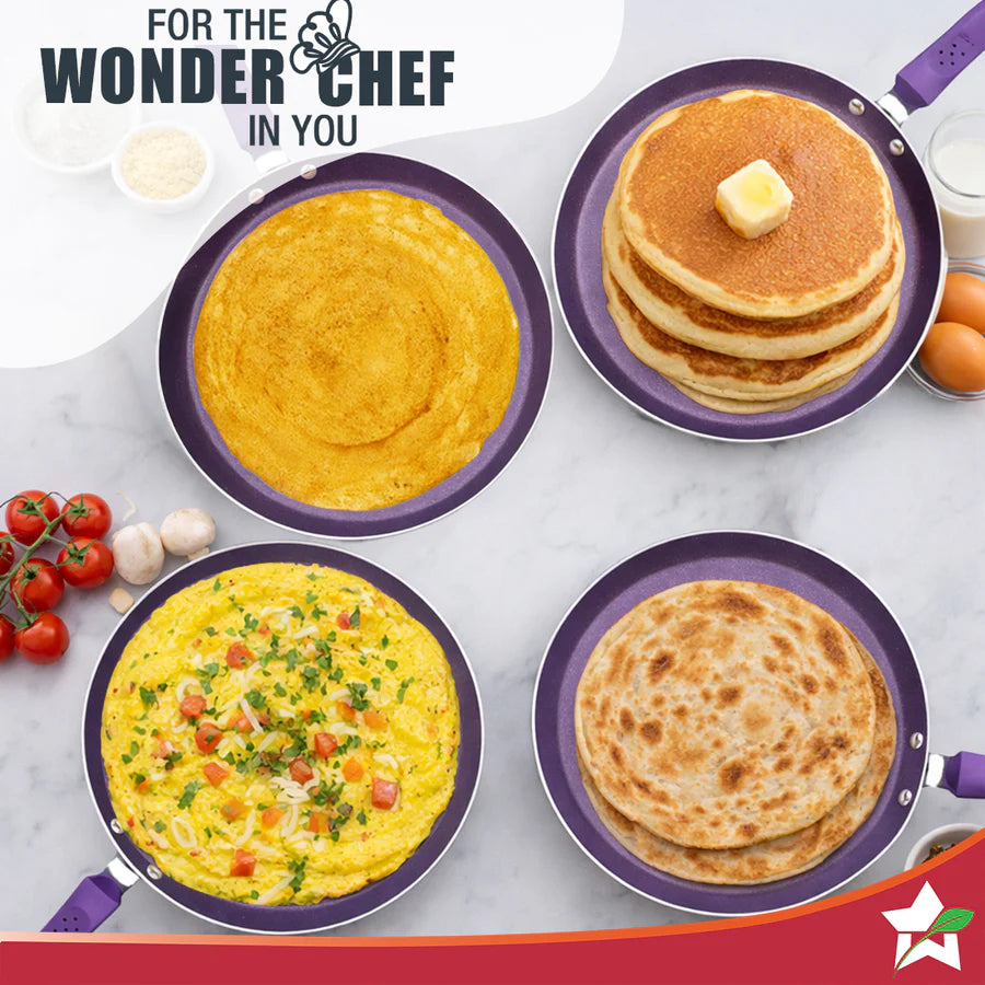 Wonderchef Aluminium Orchid Dosa Tawa 28cm