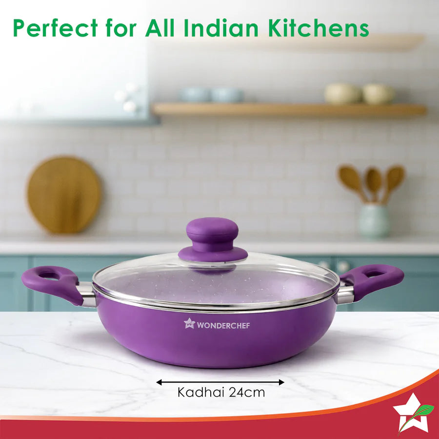 Wonderchef Orchid Kadhai 24 cm