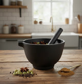 Wonderchef Forza pre-seasoned cast-iron mortar & pestle 1.1L