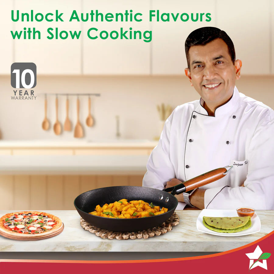 Wonderchef Pre-Seasoned Ferro Light 24cm Cast Iron Fry Pan | 1.4L |