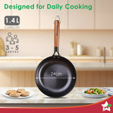 Wonderchef Pre-Seasoned Ferro Light 24cm Cast Iron Fry Pan | 1.4L |