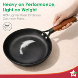 Wonderchef Pre-Seasoned Ferro Light 24cm Cast Iron Fry Pan | 1.4L |