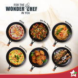 Wonderchef Pre-Seasoned Ferro Light 24cm Cast Iron Fry Pan | 1.4L |