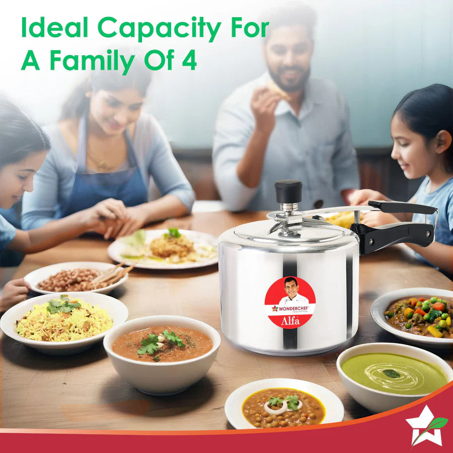 Wonderchef Alfa Aluminium Inner Lid Pressure Cooker 3L