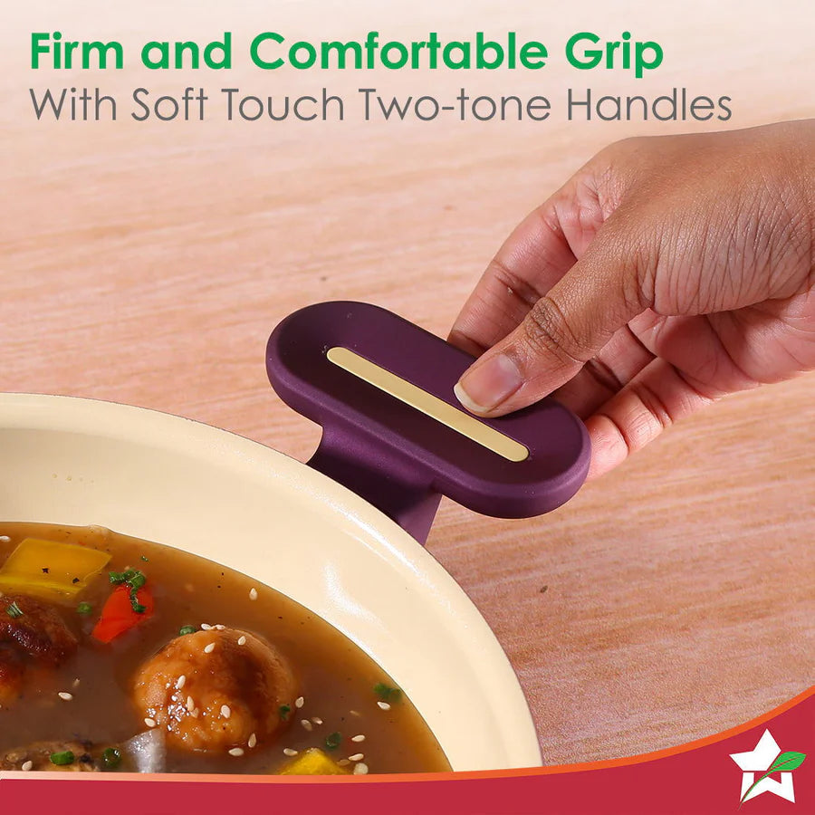 Wonderchef Bellagio Kadhai 3mm, 24Cm Deep Purple