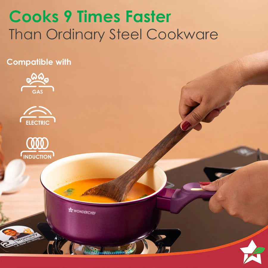 Wonderchef Bellagio Saucepan Healthy Ceramic Coating 16 cm
