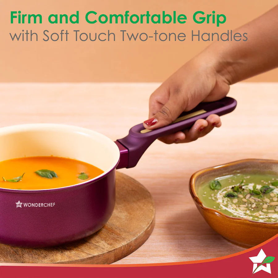 Wonderchef Bellagio Saucepan Healthy Ceramic Coating 16 cm