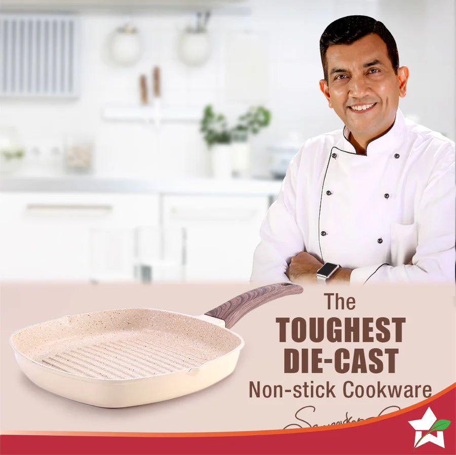 Wonderchef Duralife Die-cast  Grill Pan 24cm,1.5L