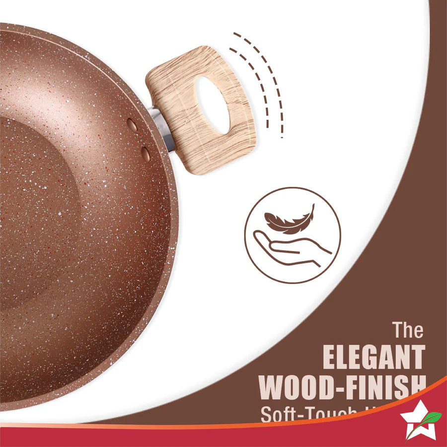 Wonderchef Duralife Die-cast Kadhai with lid 24cm,2.5L