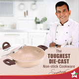Wonderchef Duralife Die-cast Kadhai with lid 24cm,2.5L