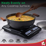 Wonderchef Ebony Hard Anodized Deep Kadhai 30cm,6L