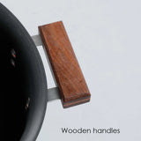 Wonderchef Ebony Hard Anodized Wok with Lid 24cm,2.7L