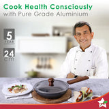 Wonderchef Ebony Hard-Anodised Fry Pan 3.25mm,24cm,1.75L