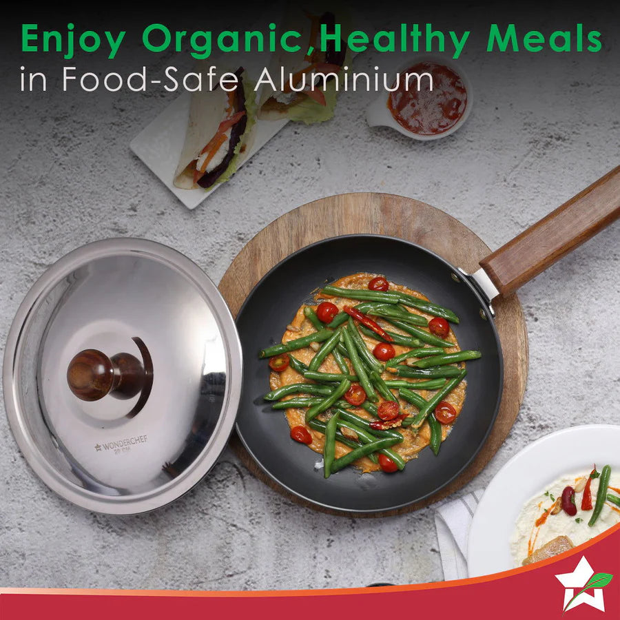 Wonderchef Ebony Hard-Anodised Fry Pan 3.25mm,24cm,1.75L
