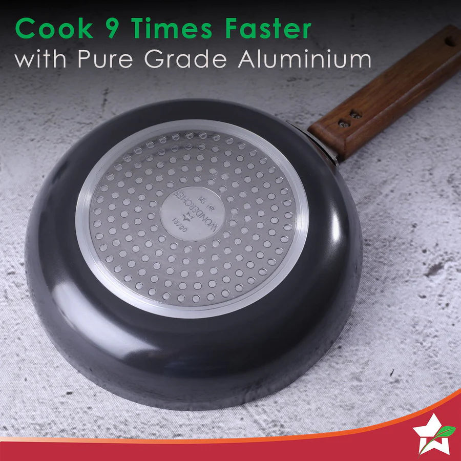 Wonderchef Ebony Hard-Anodised Fry Pan 3.25mm,24cm,1.75L