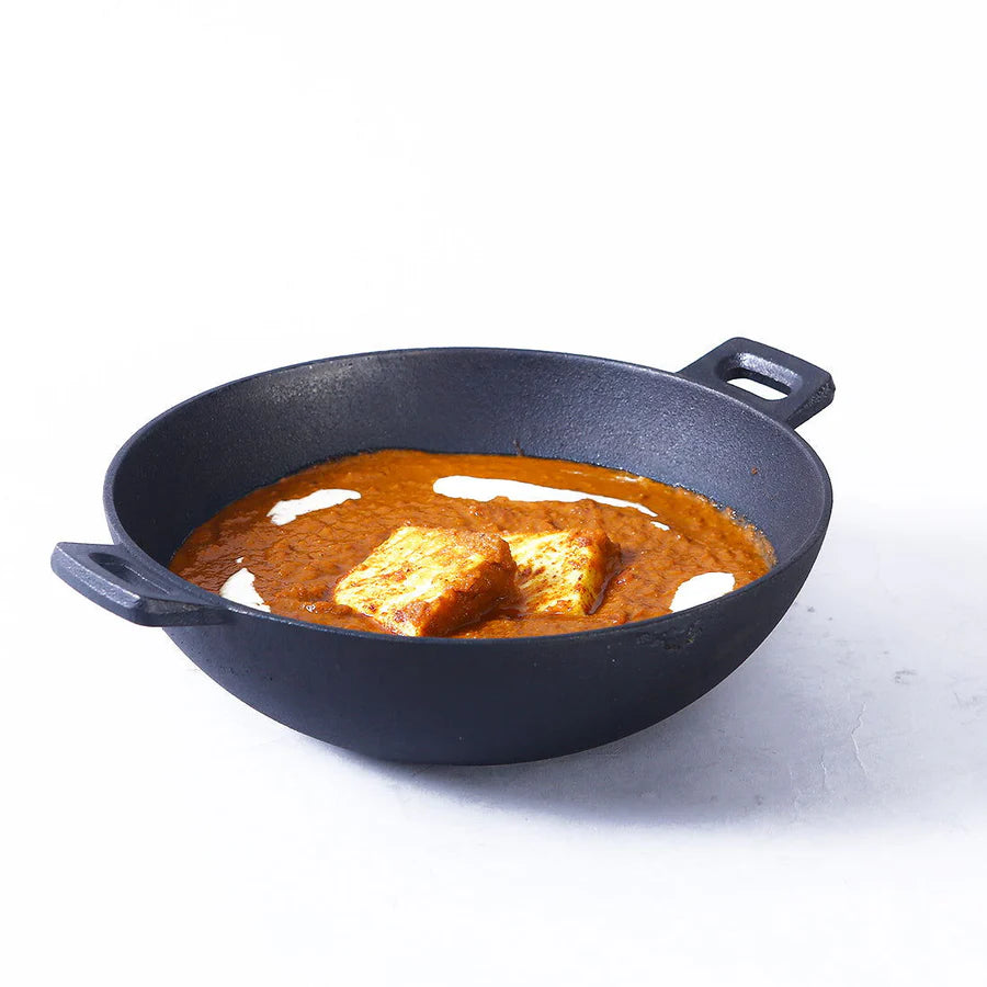 Wonderchef Forza Cast-iron Kadhai, Pre-Seasoned Cookware 24cm