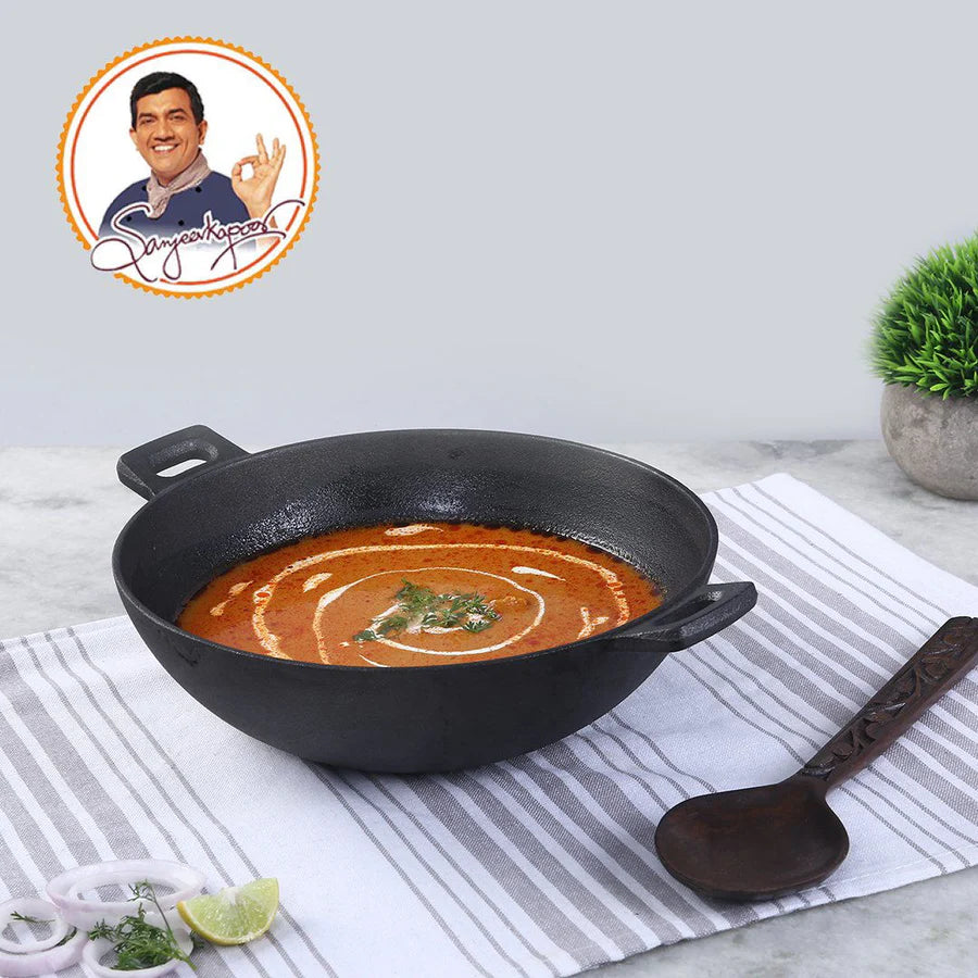 Wonderchef  Forza Cast-iron Kadhai, Pre-Seasoned Cookware
