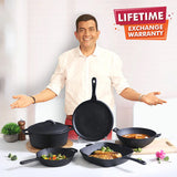 Wonderchef Forza Cast-Iron Dosa Tawa Pan | Pre-Seasoned Cookware 25cm