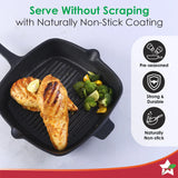 Wonderchef  Forza Cast-iron  Grill Pan, Pre-Seasoned Cookware 26 cm