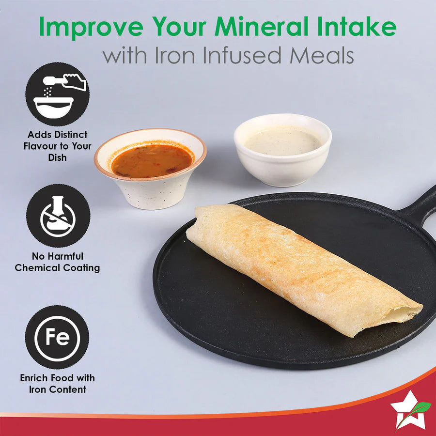 Wonderchef Forza Cast-Iron Dosa Tawa Pan 27cm