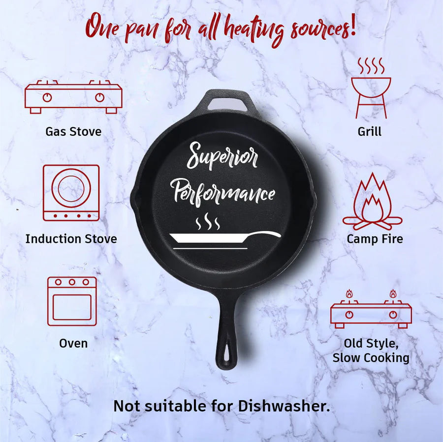 Wonderchef Forza Pr eSeasoned  Cast Iron Fry Pan