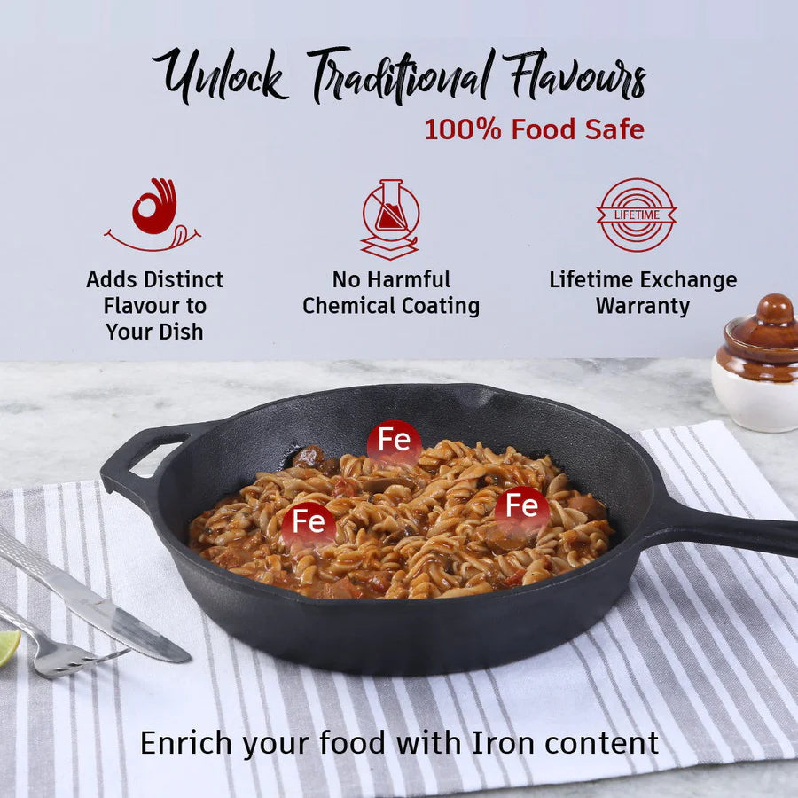Wonderchef Forza Pr eSeasoned  Cast Iron Fry Pan
