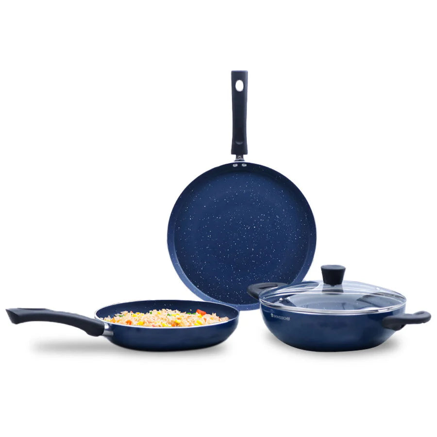 Wonderchef Galaxy Cookware  Kadhai 4 Piece Set 24 cm