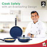 Wonderchef Galaxy Cookware  Kadhai 4 Piece Set 24 cm