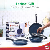 Wonderchef Galaxy Cookware  Kadhai 4 Piece Set 24 cm