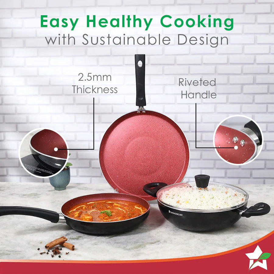 Wonderchef  Galaxy Cookware  Set Of 4pc