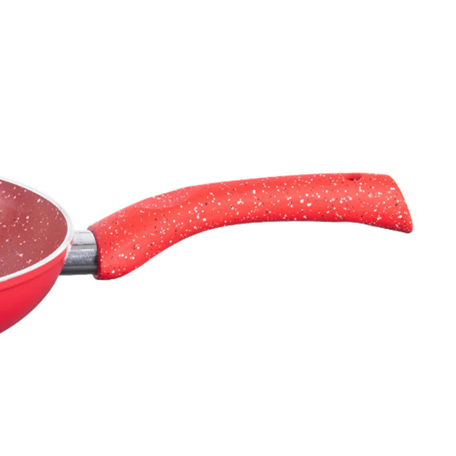 Wonderchef Granite 24 cm Non-Stick Fry Pan | Red | 1.8 L