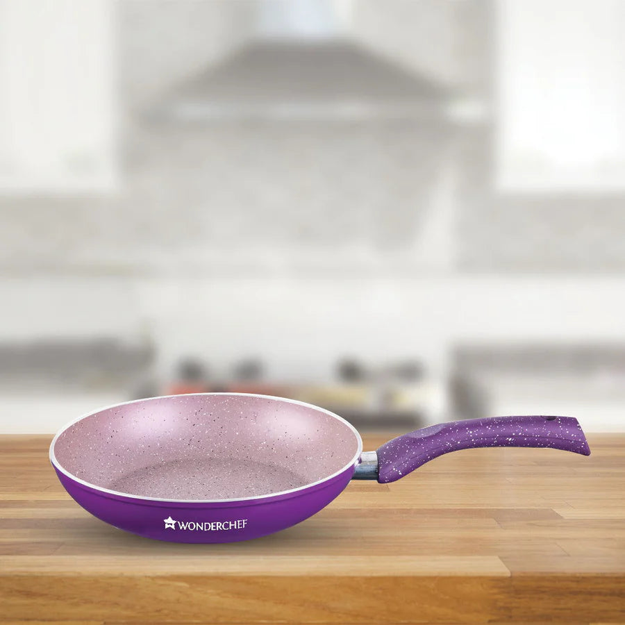 Wonderchef  Granite Non-Stick Fry Pan Purple 1.8L