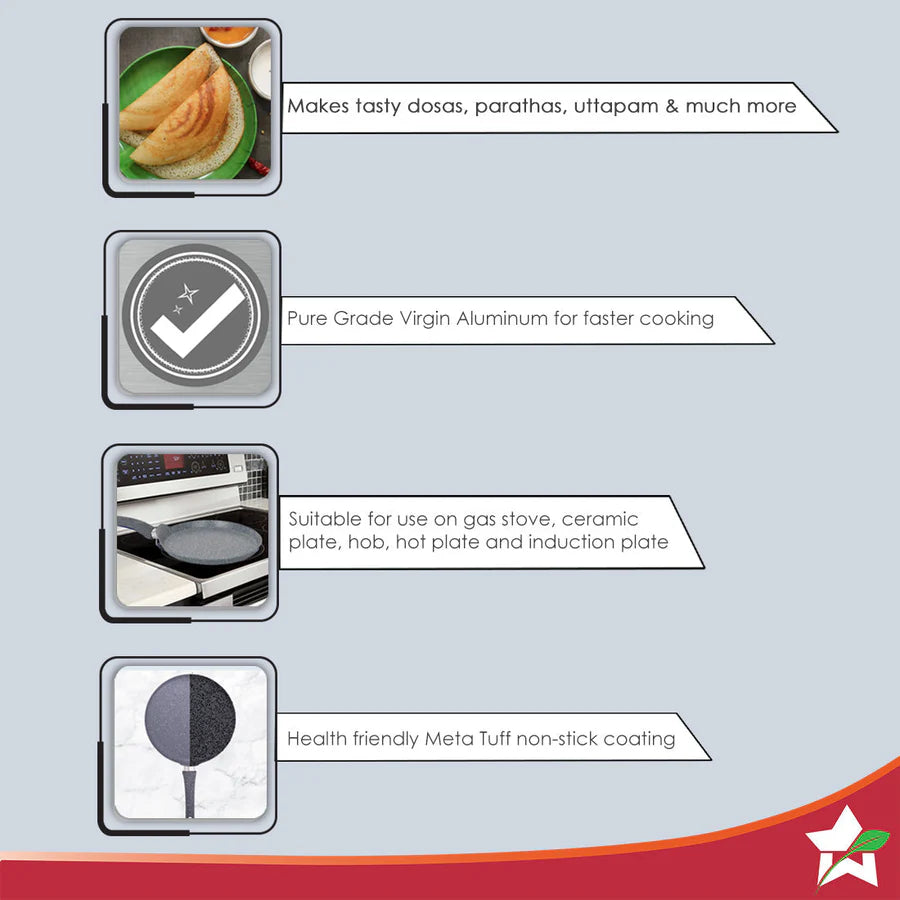 Wonderchef Granite Non-Stick Dosa Tawa 24cm