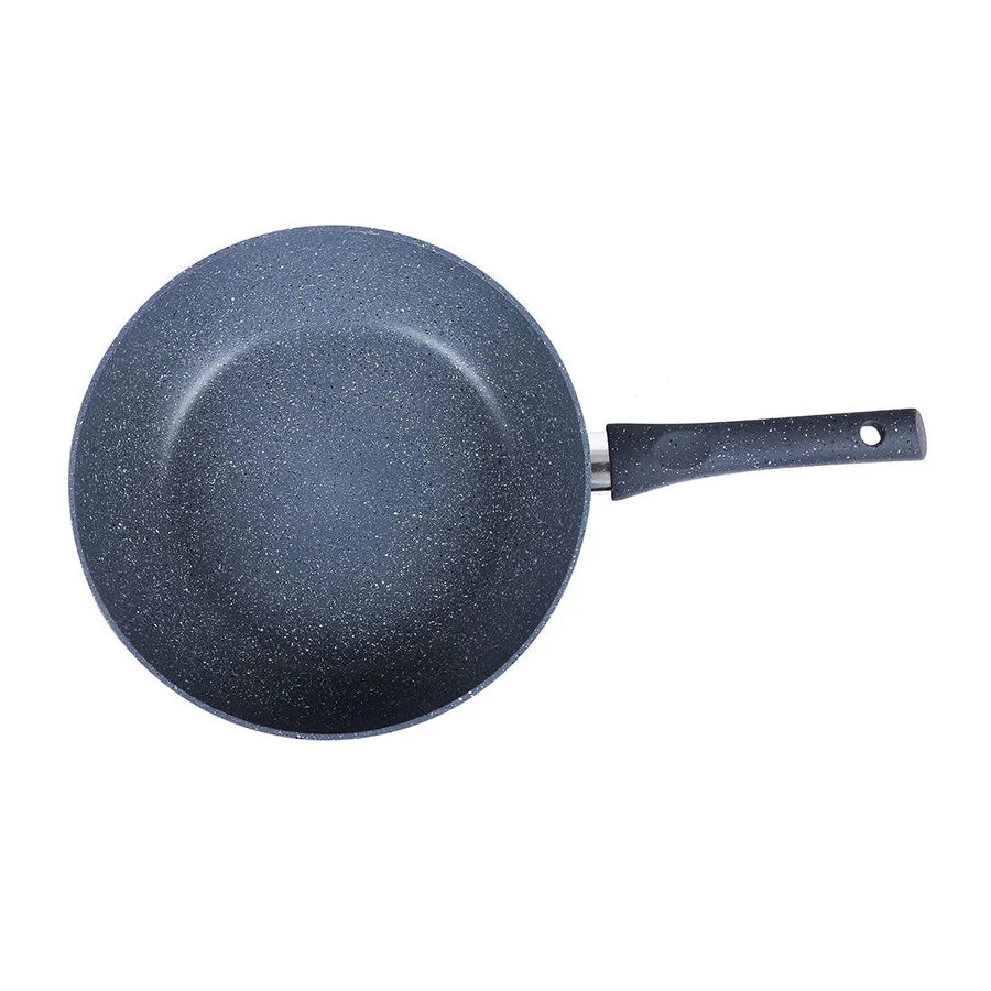 Wonderchef Granite 26cm Non-Stick Wok | Glass Lid 3.1L