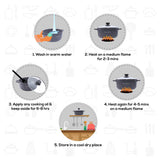 Wonderchef  Granite Die-Cast Non-stick 6-piece Casserole Set with Lids