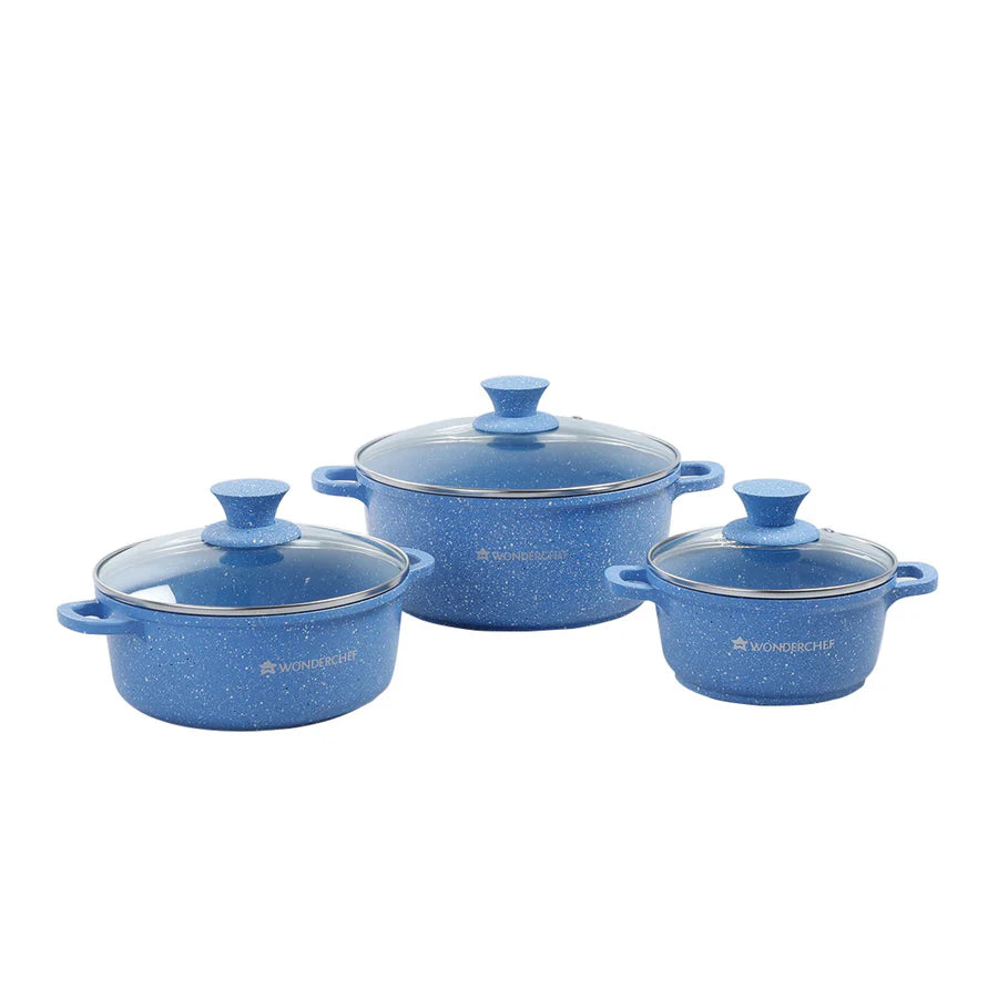 Wonderchef Granite Die-Cast Non-stick Casserole Set of 6