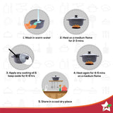 Wonderchef Granite Die-Cast Non-stick Casserole Set of 6