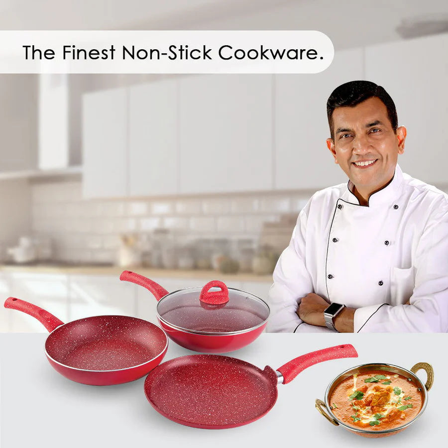 Wonderchef Granite Non-stick Cookware Set, 4Pc
