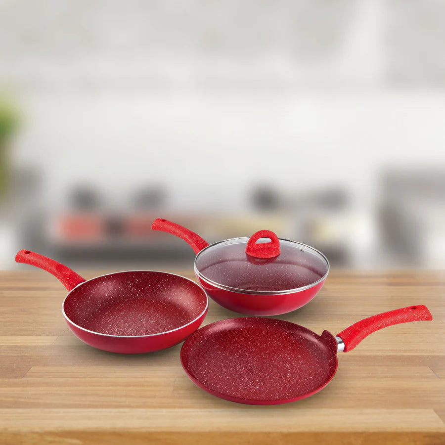 Wonderchef Granite Non-stick Cookware Set, 4Pc