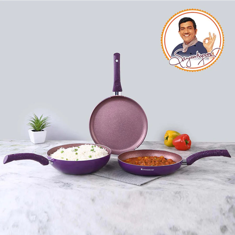 Wonderchef Granite Non-stick Cookware Set, 4Pc